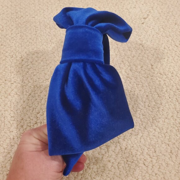 Royal Blue Velvet Oversized Bow Headband main image 7